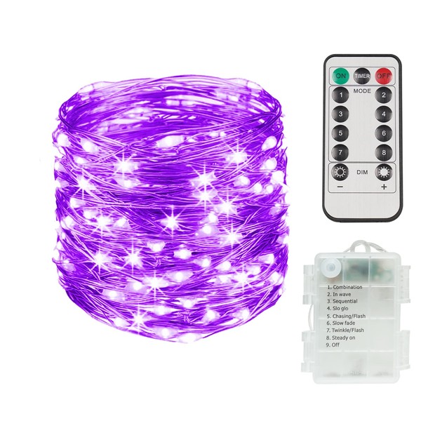 suddus Christmas Fairy Lights Battery Operated, 33ft 100 LED Fairy