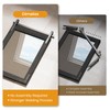 Dimelax 22” x 30” Black Farmhouse Barn Door Mirror with