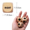 Bilywey 6pcs Left Right Center Game Dice 1 inch Beech
