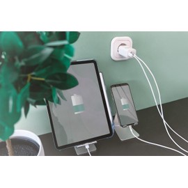 DIGITUS USB Charger 1x USB-A / 1x USB-C 30W Dual Port, 1x 2.4A, 1x 3A, QC3.0