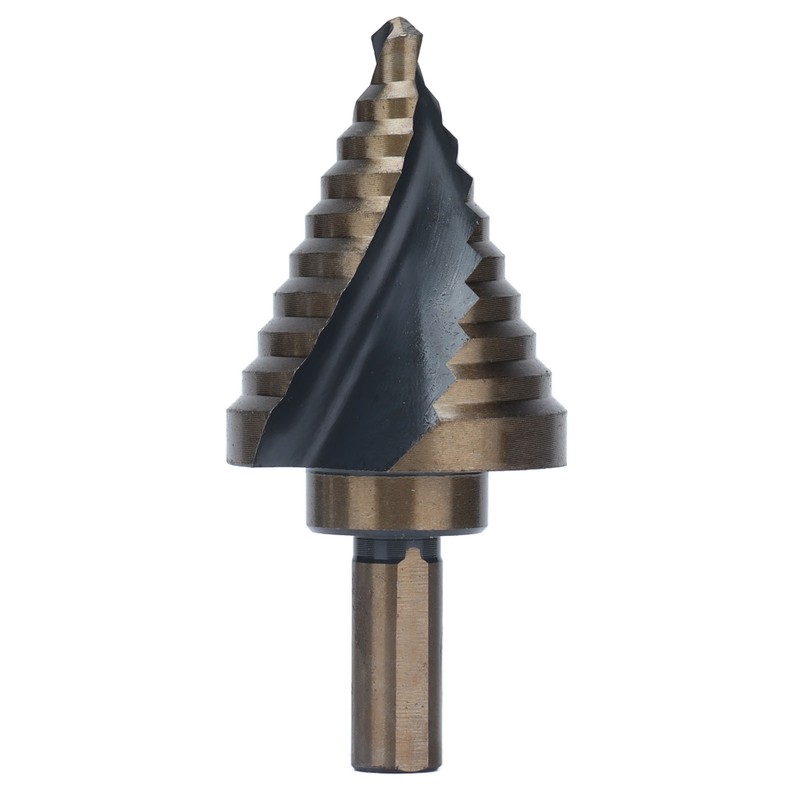 Spiral Step Drill Bit 10 Size Dark Yellow High Speed