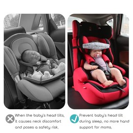 PandaEar - Soporte para la cabeza de bebé, correas de asiento de coche, para niños, juego de dos