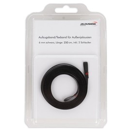 Texband External Blind 6 x 0.33 mm Including 2 Loops (Black, 250 cm)
