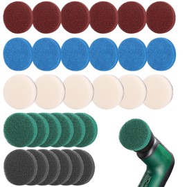 Electric Cleaning Brush, 6.7 x 6.7 cm, Pack of 30 | Brush nylon fibres, suitable for Bosch universal brush, includes sponge cleaning pads, suitable for dry wet cleaning