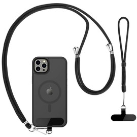 Goodiesltd Universal Phone Lanyard, Adjustable Neck & Wrist Strap with 2 Pads, Detachable Crossbody Holder with Multi-Purpose Attachments