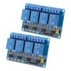 2PCS 4 Channel Relay Module Optocoupler Isolation ABS Solid State