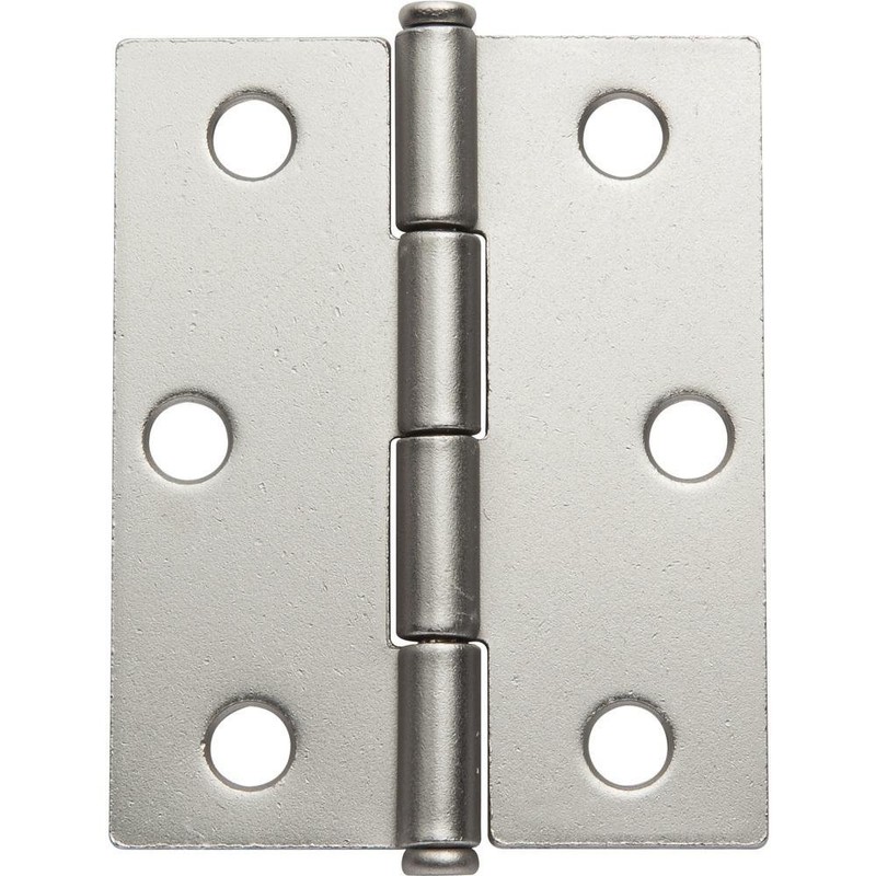 Flat Tipped Butt Hinge w/Removable Pin, 2" x 2-1/2", White