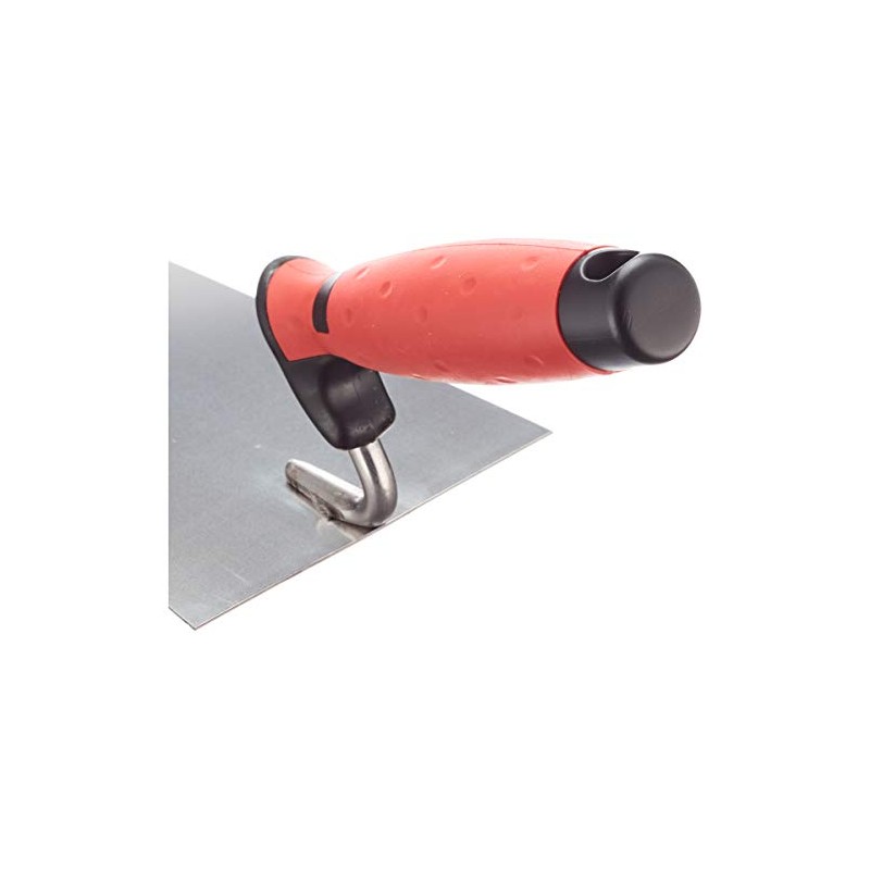 Connex COX781126 2C-Handle Mason’s Trowel Rustproof with Gooseneck, Silver/Black/Red, 160