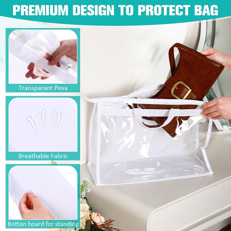 Aliceset 15 Pieces Purse Dust Bags for Storage 3 Sizes