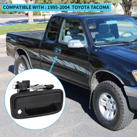 MuHize - Manija de puerta exterior mejorada para puerta delantera derecha del lado del pasajero (2024), compatible con Toyota Tacoma 1995-2004, manija lateral del pasajero automotriz negra, OEM