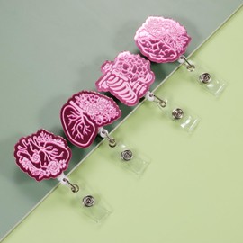 Cute Badge Reels Retractable ID Badge Holder Retractable with Clip,Accessories for Nurse,Student,Teacher, Office Workers, Nurses, Nursing 03