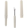 2 Pcs White Pointed Seam Ripper, Sewing Tool, Plastic Handle,