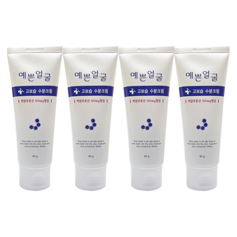 Wellbeing Health Pretty Face High-Moisture Moisturizing Cream 90ml (4 Pieces)