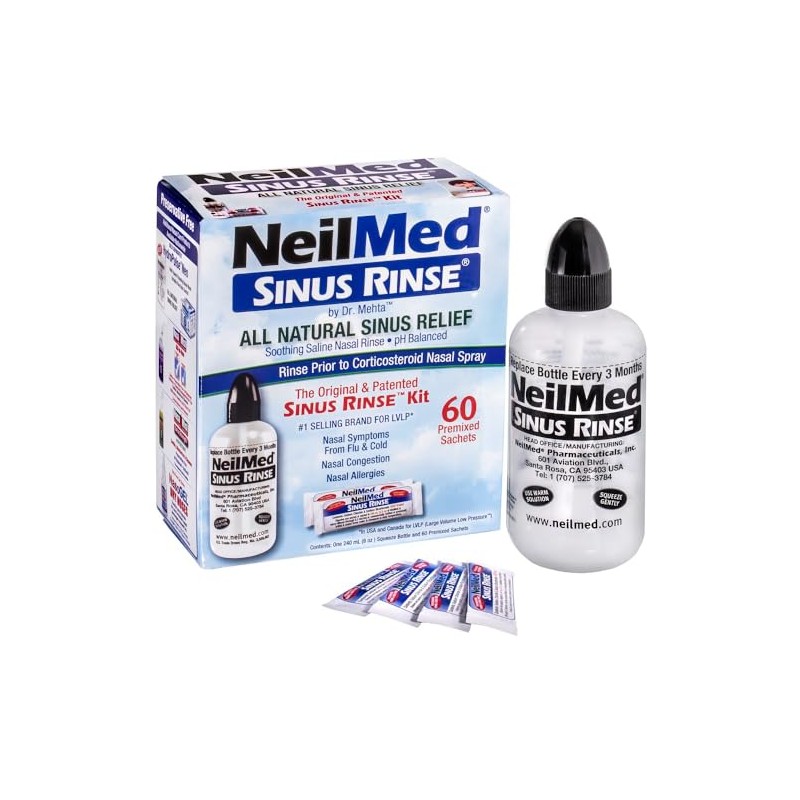 NeilMed NeilMed Sinus Rinse Original Kit, Squeeze Bottle + 60