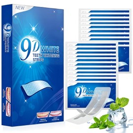 42 Tiras Blanqueadoras de Dientes, Tiras para Blanquear los Dientes, Blanqueador de Dientes Elimina Manchas Superficiales de Café, Vino y Tabaco, Restaura Blanco Natural, Portátil para Casa y Viaje
