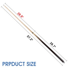 HNQQ Pool cue Stick/Billiards cue Stick 57" Set of 2 Pool Stick with 13mm Fiber Leather tip, Weight 200Z