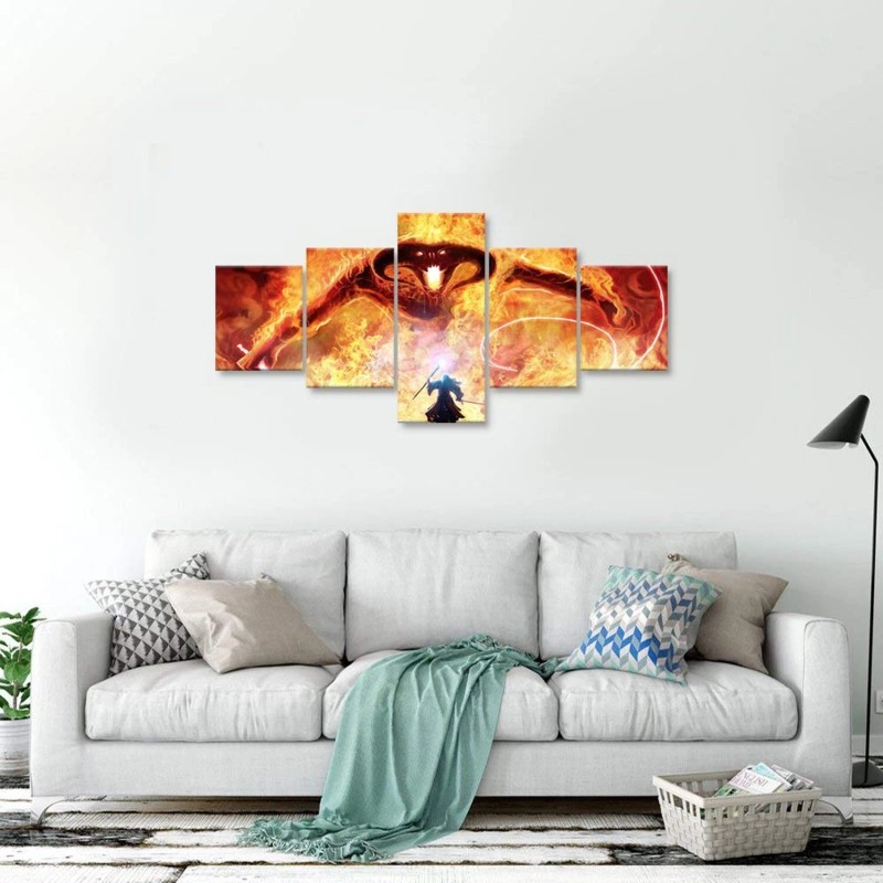 Yatsen Bridge Fans' Gift Giclee Wall Art Balrog and Gandalf