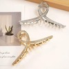 2 Pieces Rhinestone Claw Clip for Women, Gold and Sliver