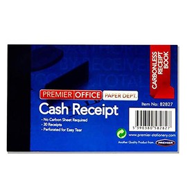 Premier Stationery A2882827 1 x 4" x 2.5" Inch Office Carbonless Duplicate Cash Receipt Book