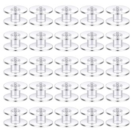 Sewing Machine Bobbins - 25 Pieces Plastic Bobbins - Sewing Machine Bobbins Sewing Machine Plastic for Common / Spool Sewing Machine, Transparent Sewing Machine Bobbins Sewing Machine Bobbins Plastic