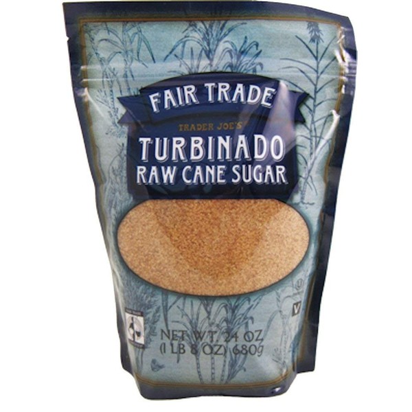 Trader Joe's Turbinado Raw Cane Sugar 1 Lb 8 Oz. - PACK OF 4