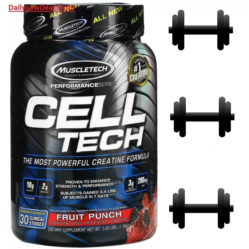 Muscletech, Performance Series, CELL-TECH, Fruit Punch, 3.00 lbs EXP: 01/2026