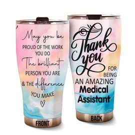 MEDROC Thank You Amazing Medical Assistant Tumbler Stainless Steel 30oz, Appreciation Gifts for Coworkers, Employees & Staffs Women, Driking Coffee Cup For Teammates Birthday Christmas