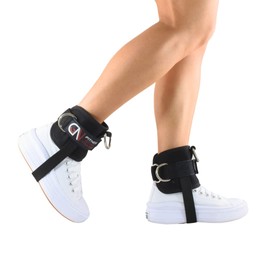 GN Fitness Grilletes para Tobillo Gym con talonera, Correas para Tobillo Triple Argolla para Entrenar glúteo, femoral, abductor y aductor.