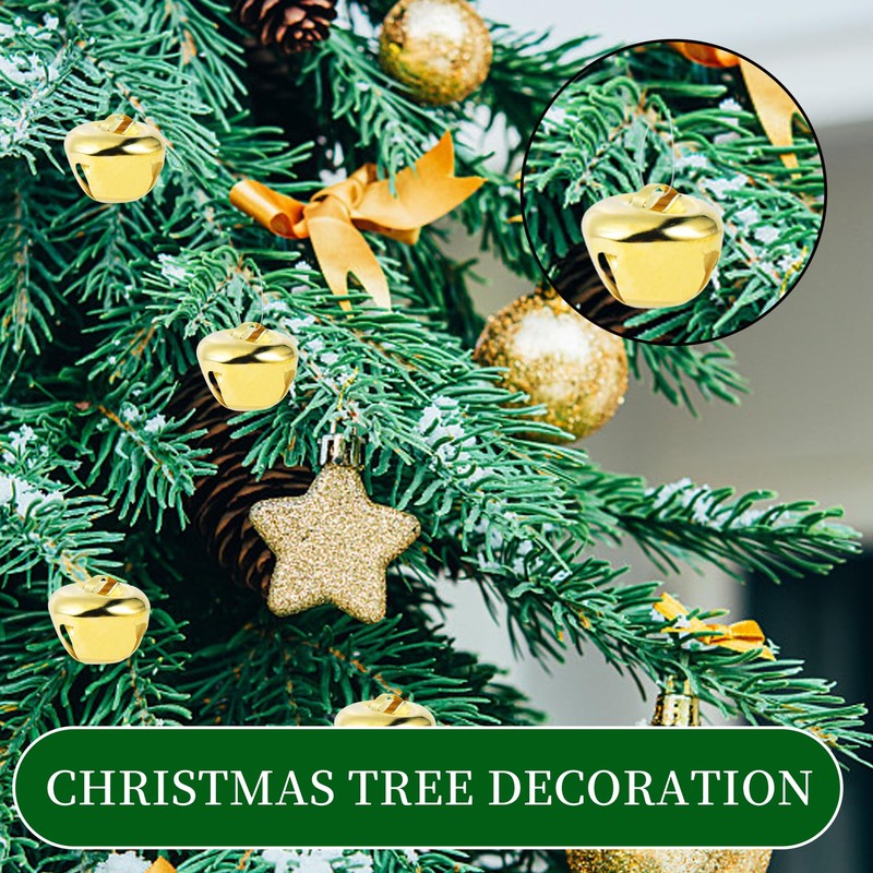 30 Pack Mini Jingle Bells, Small Gold Bells for DIY