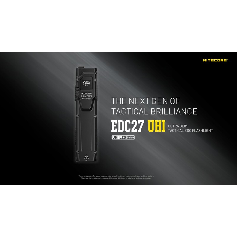 NITECORE EDC27 UHi 3100 Lumen USB Rechargeable Slim Body LED