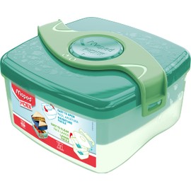 Maped PICNIK - Lunch-Box, Brot-Dose, Frühstücks-Dose ORIGINS KIDS - grün - einfach zu öffnen - 2 Fächer
