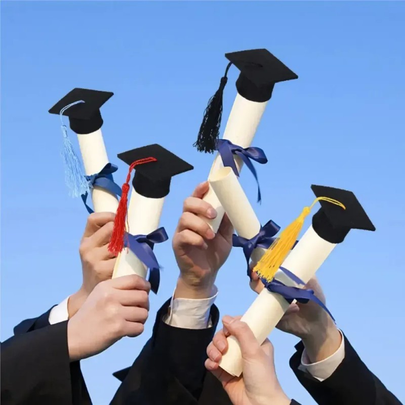 30 Mini Birretes Graduación Decorativos 30pcs Graduation Caps