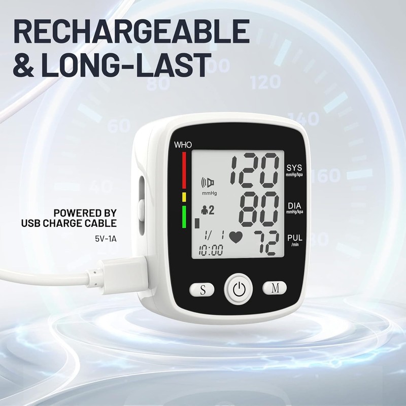 Blood Pressure Monitor Digital Wrist BP Machine Automatic BP Cuff