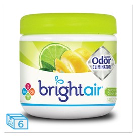 BRIGHT Air 900248 Super Odor Eliminator, Zesty Lemon and Lime, 14 oz, 6/Carton