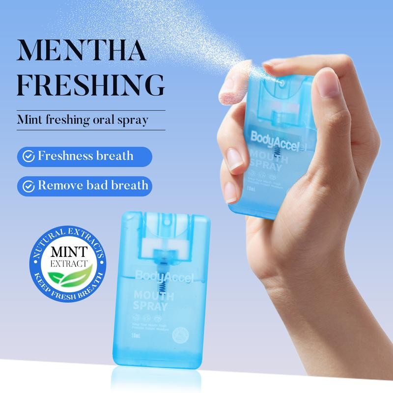 BodyAccel Mouth Spray，Portable, Spearmint Flavor, 2 x 10mL Oral