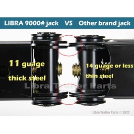 LIBRA Heavy Duty 9000lbs 24" RV Trailer Stabilizer Leveling Scissor Jacks w/Dual Power Drill Sockets & Full Installation Kit,Set 4