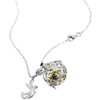 Nenalina Silver necklace with angel whisperer pendant including chime ball