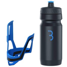 BBB Cycling Bottle Cage Bike Combo Fuel Tank Water Bottle BBC-03C, Blue Black / Black Blue, 550 ml