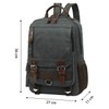 Mygreen Crossbody Backpack, Sling 2-Way, Canvas, Black