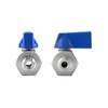 QWORK Stainless Steel Mini Ball Valves with 1/8" NPT Threaded,