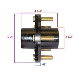 Rigid Hitch Incorporated Trailer Hub Kit (BT-150-F) 5 Bolt on 4-1/2 Inch Circle - Fits 1" and 1-1/16" Spindle