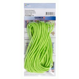 Glorex 6 4000 110 Paracord Light Green, 2 x 4 mm, 5 m Long, Highly Tear-Resistant Nylon Rope, for Knotting Bracelets, Leashes and Ribbons