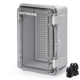 GITRUAX Waterproof Electrical Enclosure Box ip67 Outdoor Junction Box Plastic ABS and Project Box (Clear Cover, 5.9"x3.9"x2.8"T)