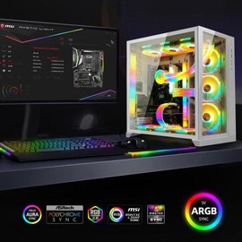 Coolmoon AL300 RGB Lamp Strip PC Backlight 5V ARGB Aura Sync Bendable DIY for 24PIN Motherboard PC Case, 50cm - White