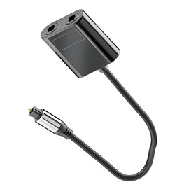 Mipcase Optical Fiber Audio Splitter Easy Connectivity Compact Design Supports Surround Sound