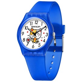 Urdesw Kids Watch for Boys Girls,50M Waterproof Kids Watches Learning Time Children Analog Watches Easy to Read for Ages 3-12 Kids Birthday Gifts,Christmas Day (Blue)