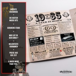 DUOMIO Folding Birthday Card Beautiful Window Fold Birthday Card (20 x 20 cm) Including Matching Envelope | Birthday Card Woman & Birthday Card Man | 300 g/m² (‎60th Birthday)