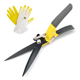 Jardineer Grass Shears Hand, Grass Cutter Manual with Sharp Blade, Smooth Cut Grass Shears with Non-Slip Grip, Garden Shears for Grass
