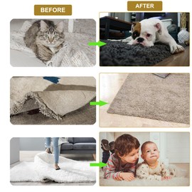 Rug Pad Gripper, Anti Slip Mat Mesh, Washable Underlay (10 X 10 cm), Multi Purpose Liner To Keep Your Rug in Place & Make Corner Flat and Easily Peel Offf, For Hard Floors Cushions, Backing (8 Pack)