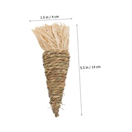 Levemolo 3Pcs Carrot Shaped Bunny Chew Durable Chinchilla Chewing Props for Small Pets Tooth Cleaning Fun Playtime for Rabbits and Hamsters